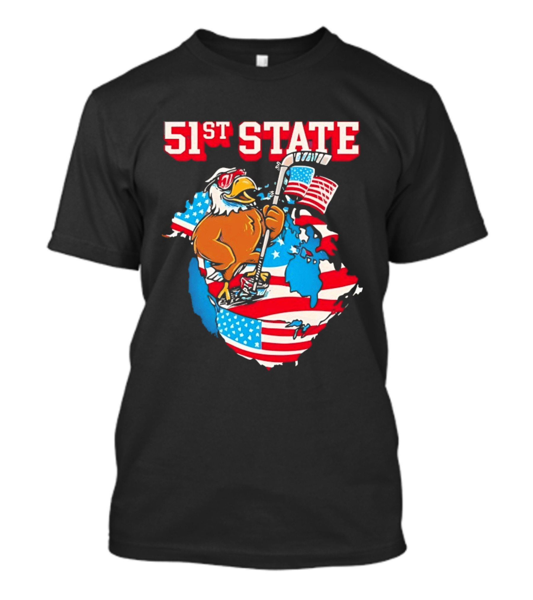 51st State American Eagle Pocket Flag T-Shirt