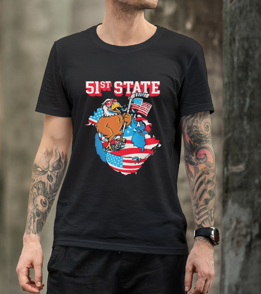 51st State American Eagle Pocket Flag T-Shirt