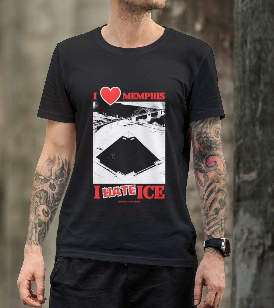 I Love Memphis I Hate Ice Slowdown Dry Goods Pyramid T-Shirt