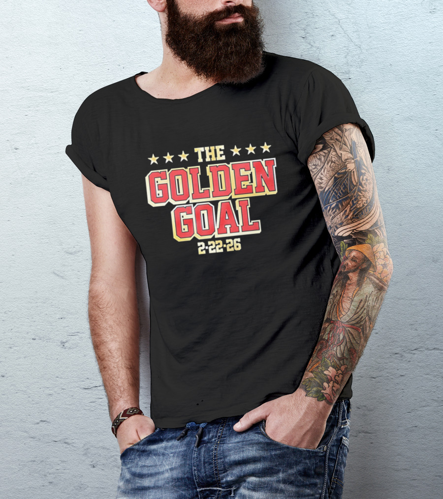 The Golden Goal 2 22 26 USA Hockey Olympic Milano Cortina 2026 Winter Sports T-Shirt