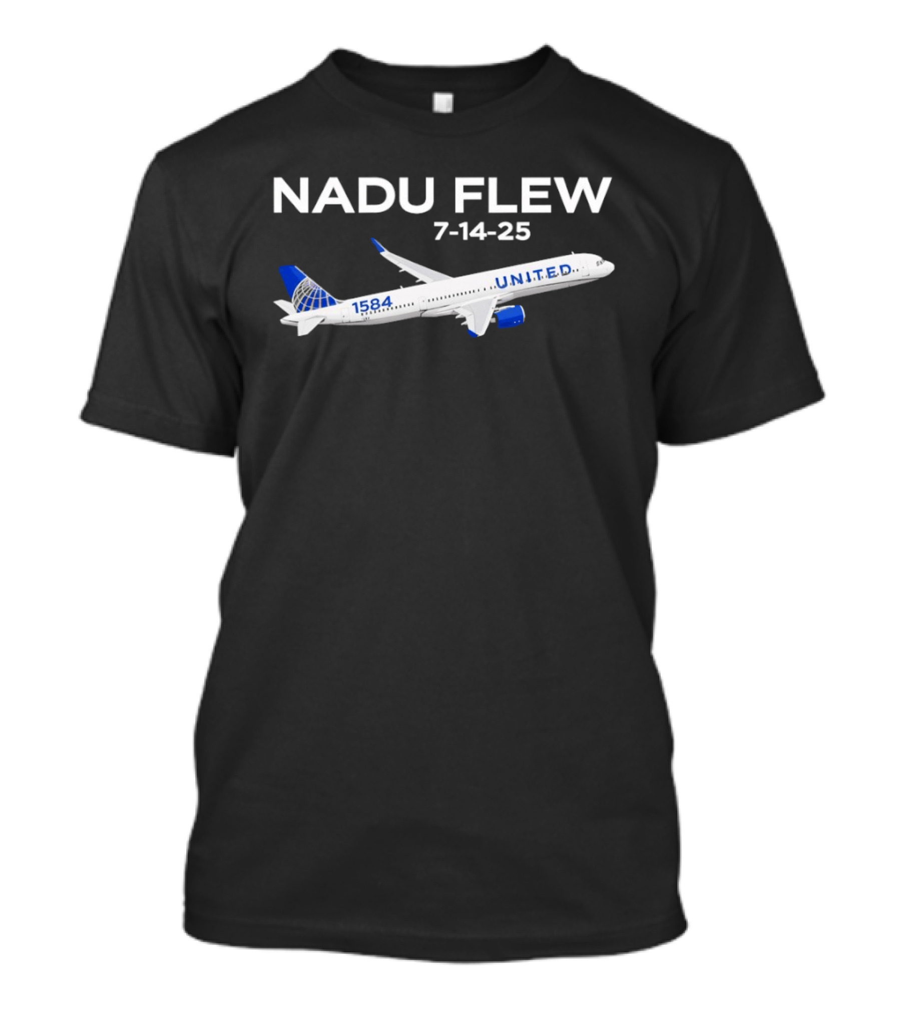 Nadu Flew United 1584 Flight 7 14 25 T-Shirt