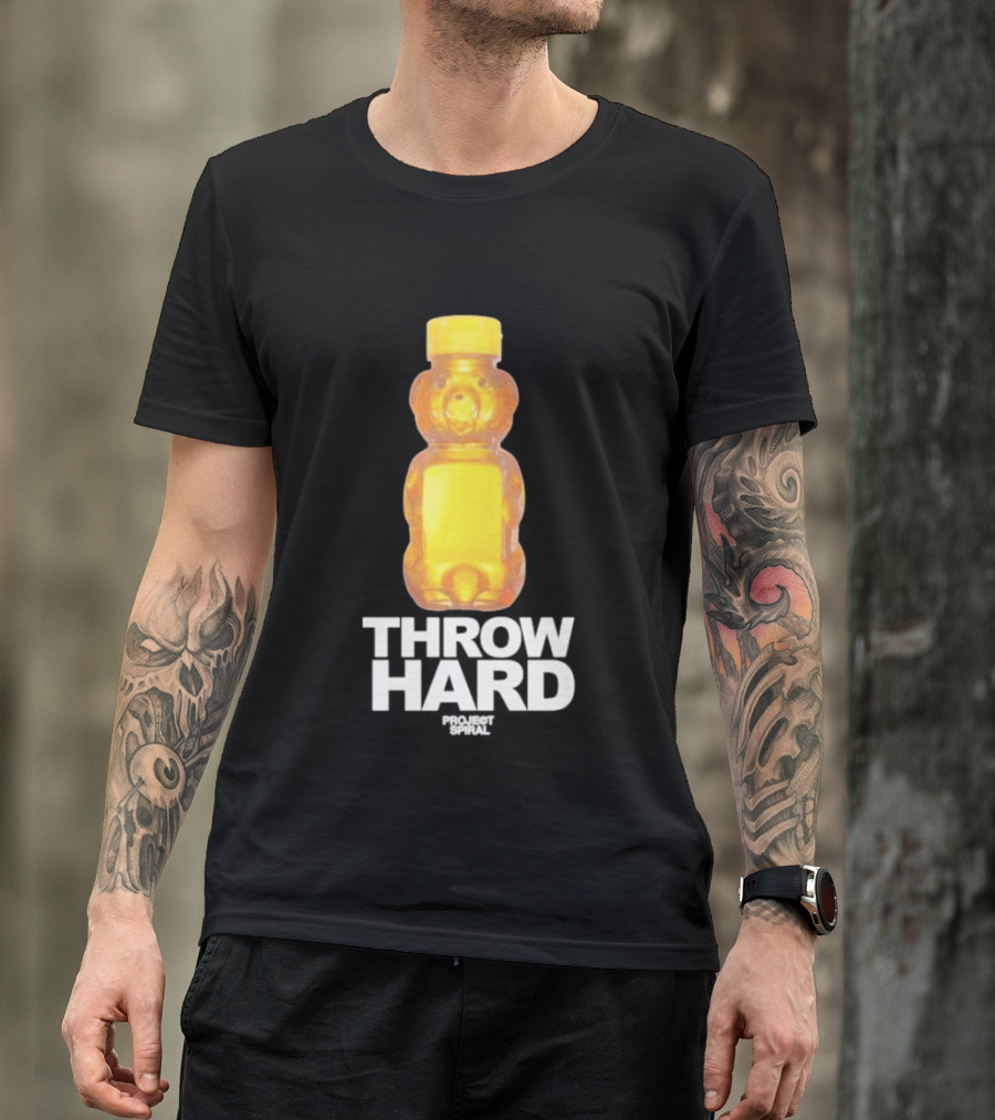 Throw Hard Honey Bear Project Spiral T-Shirt
