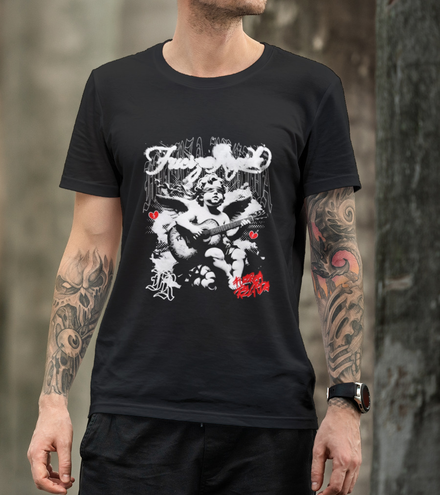Fuerza Regida Angel Broken Heart Cherub T-Shirt
