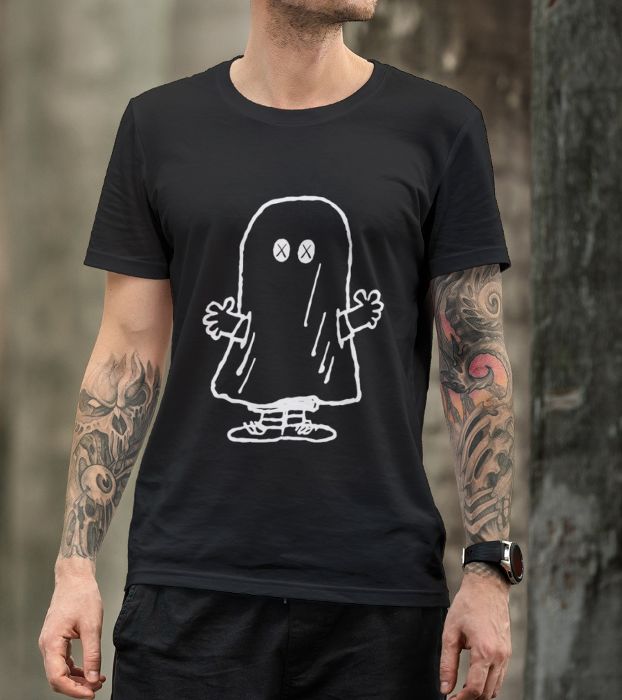 J Hope BTS Ghost White Sketch Character Drawing T-Shirt