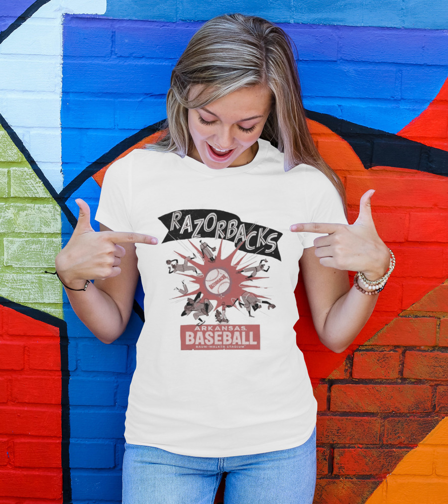 Razorbacks Arkansas Baseball The Strike Baum Walker Stadium T-Shirt