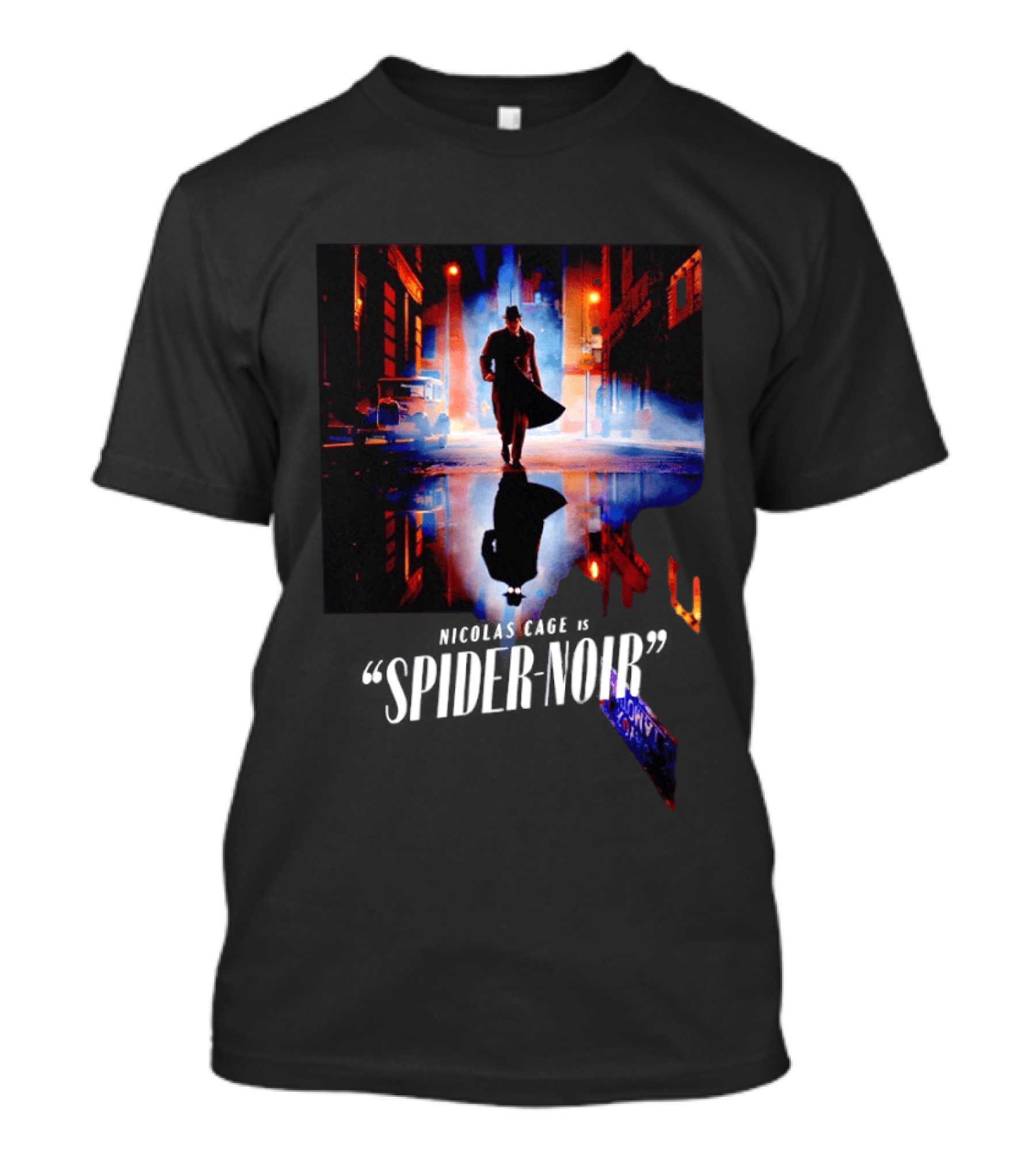 Marvel Spider Noir Nicolas Cage True Hue Full Color T-Shirt