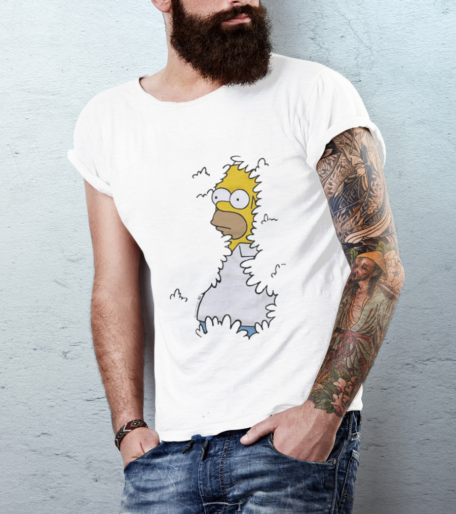 The Simpsons Homer Disappearing Into Bushes Meme T-Shirt