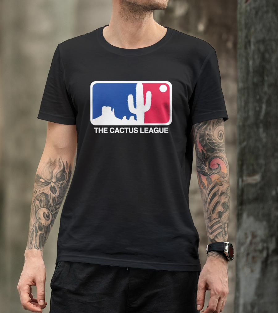 The Cactus League Baseball Logo Desert Cactus And Mesa Sun T-Shirt
