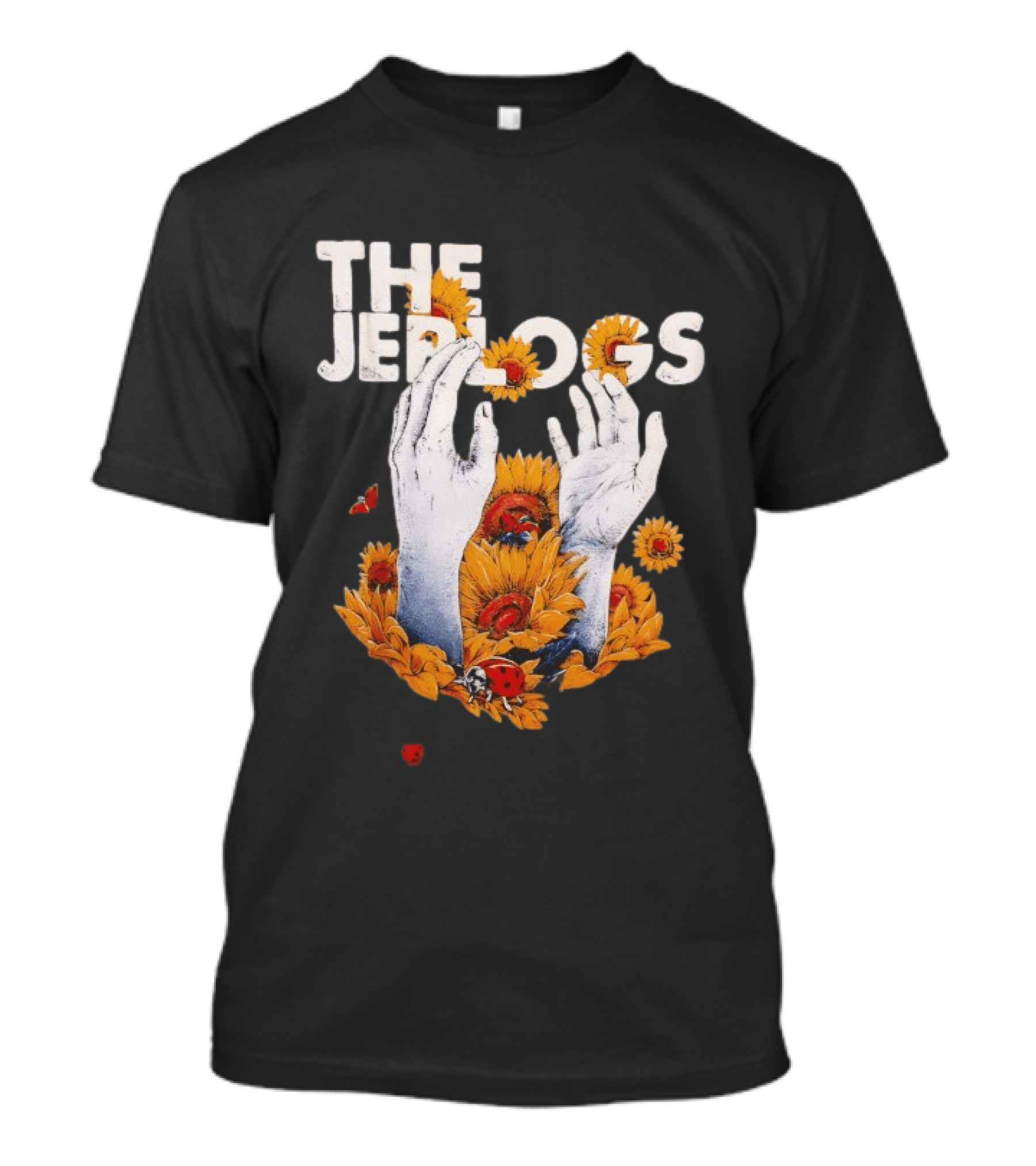 The Jep Logs Sunflowers And Ladybugs Blossoming Hands T-Shirt