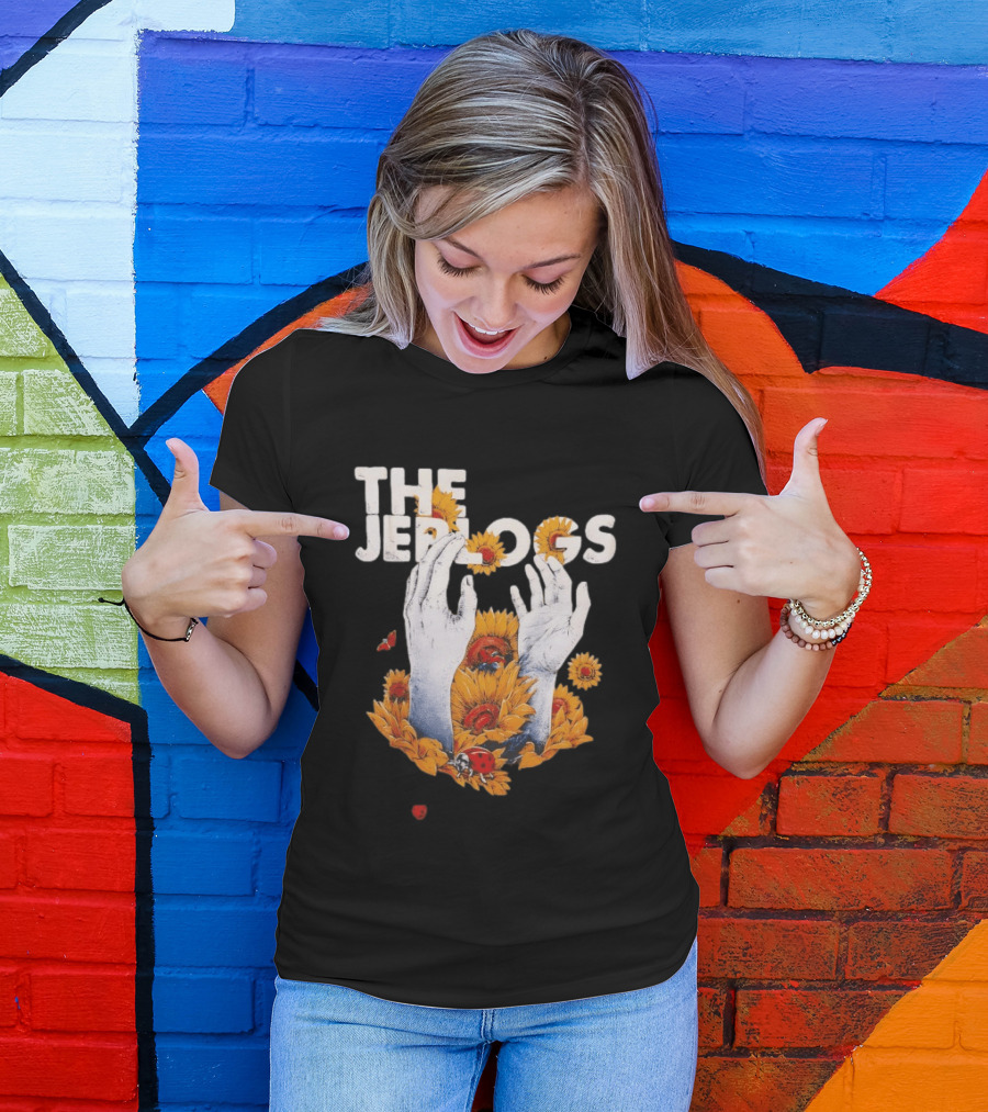 The Jep Logs Sunflowers And Ladybugs Blossoming Hands T-Shirt