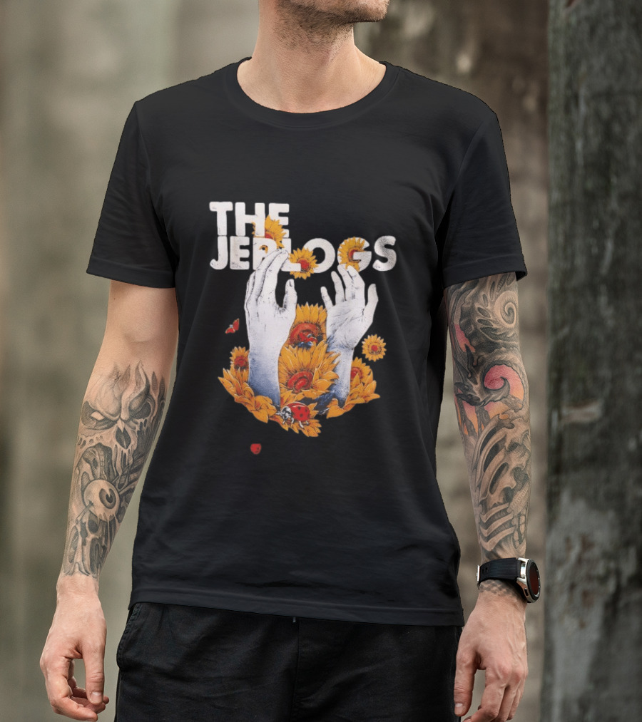 The Jep Logs Sunflowers And Ladybugs Blossoming Hands T-Shirt