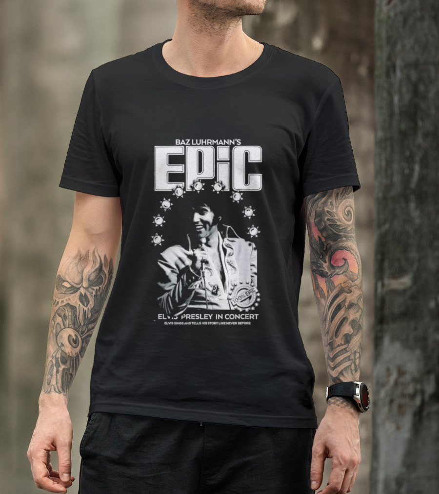 Elvis Presley Baz Luhrmann's Epic Legend In Black & White T-Shirt