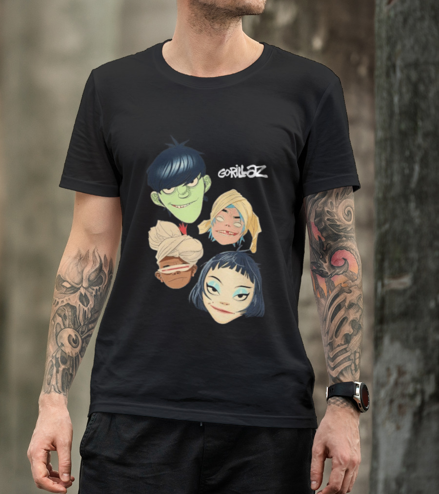 Gorillaz Band Characters The Mountain Heads T-Shirt