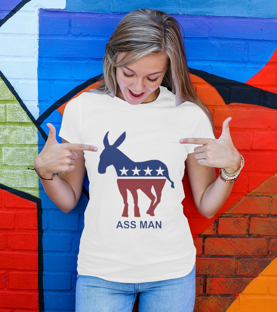 Ass Man Democratic Party Donkey Stars T-Shirt