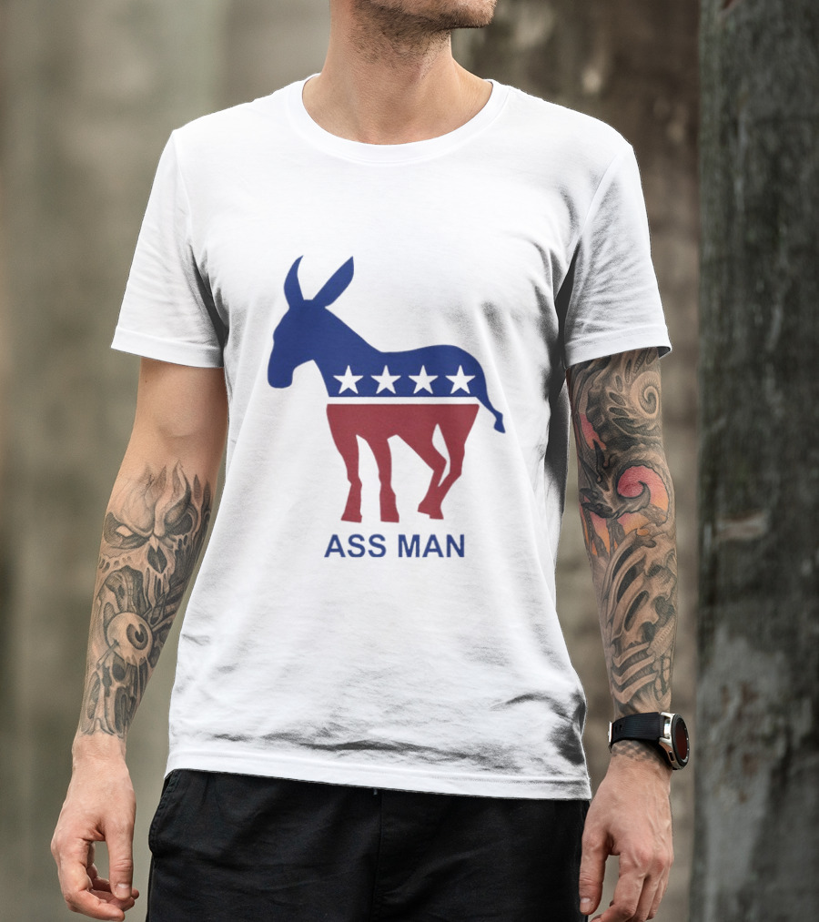 Ass Man Democratic Party Donkey Stars T-Shirt
