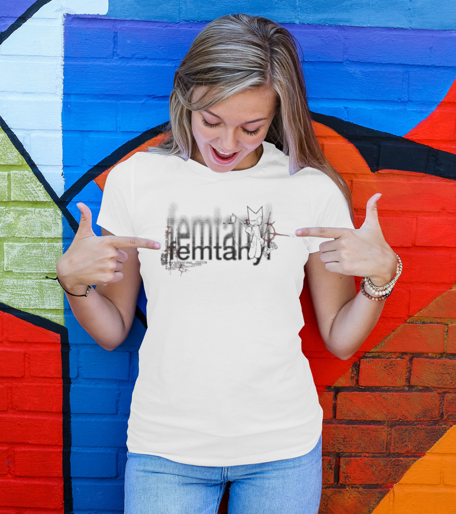 Femtanyl We Will Not Stop Runesleeve Red Black Abstract T-Shirt
