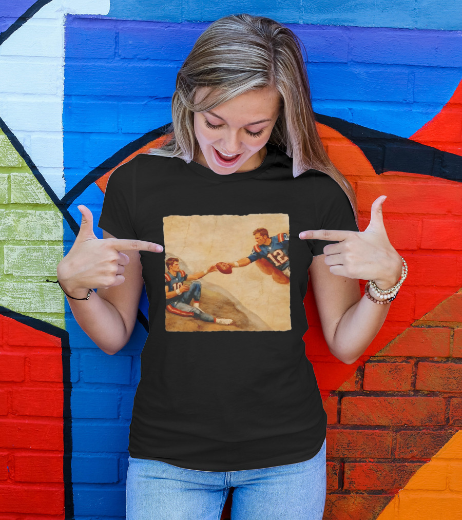 New England Patriots Tom Brady Drake Maye Meme Football T-Shirt