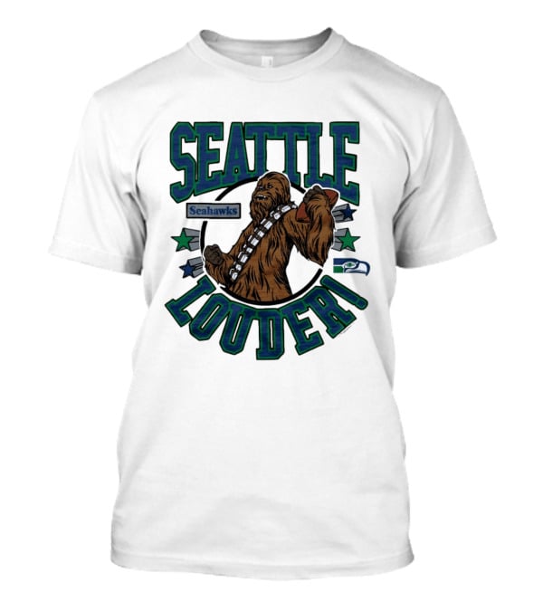 Seattle Seahawks Louder Star Wars Chewbacca T-Shirt