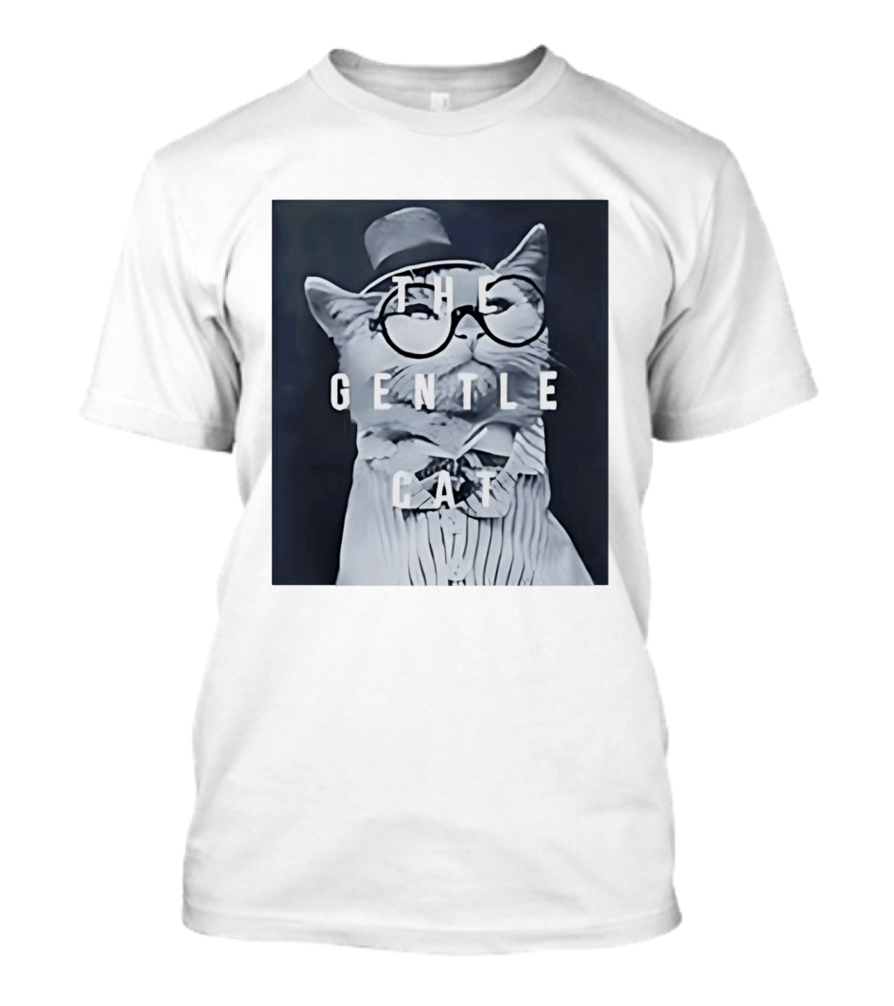 The Gentle Cat With Glasses And Top Hat T-Shirt