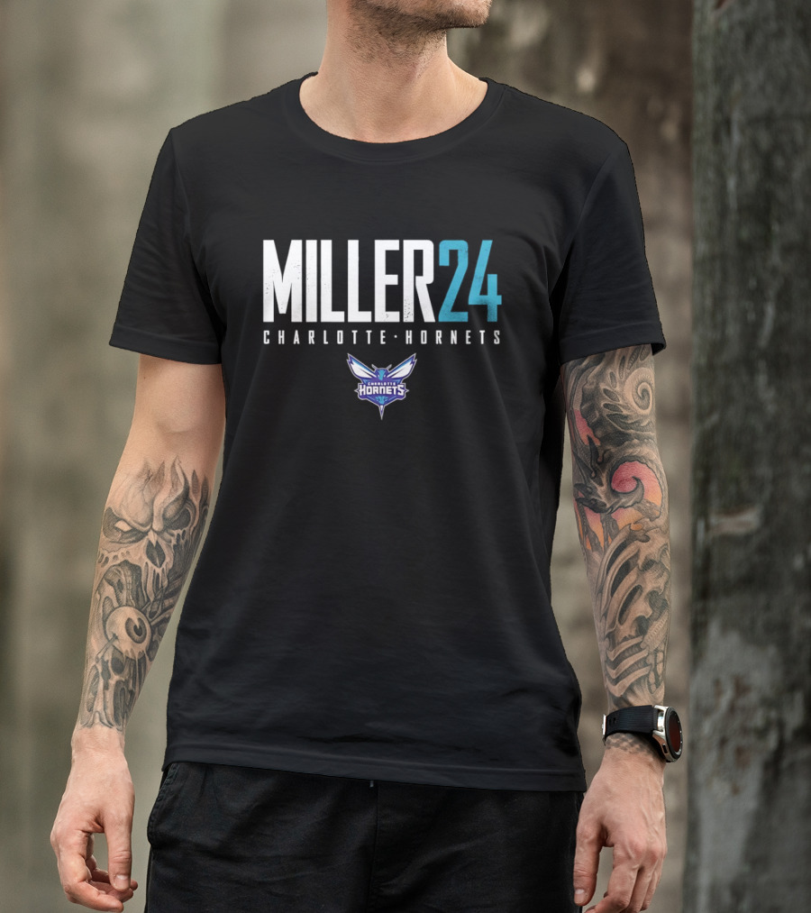 Miller 24 Charlotte Hornets Basketball T-Shirt