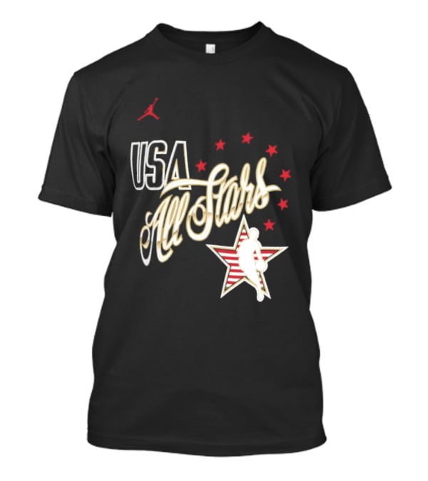 USA All Stars Basketball Team Icon With Red Star T-Shirt