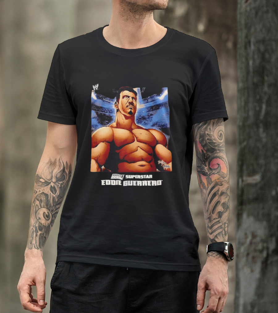 Eddie Guerrero WWE Superstar Bold Cartoon Illustration By Artist Billy Martinez T-Shirt