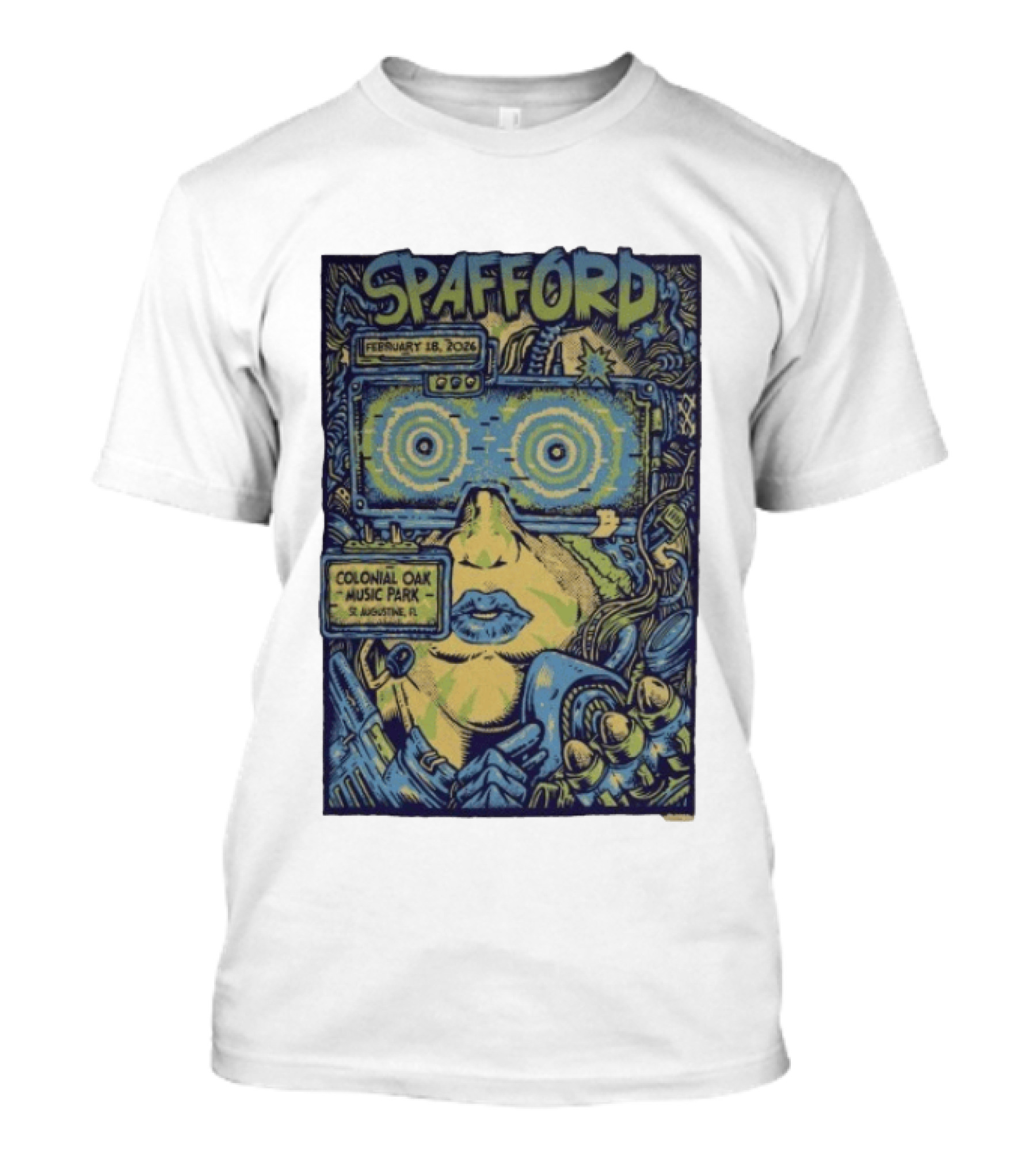 Spafford February 18 2026 Colonial Oak Music Park St Augustine FL Psychedelic T-Shirt