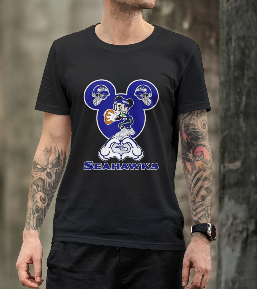 Mickey Mouse Seattle Seahawks Football Fanatic Collection T-Shirt
