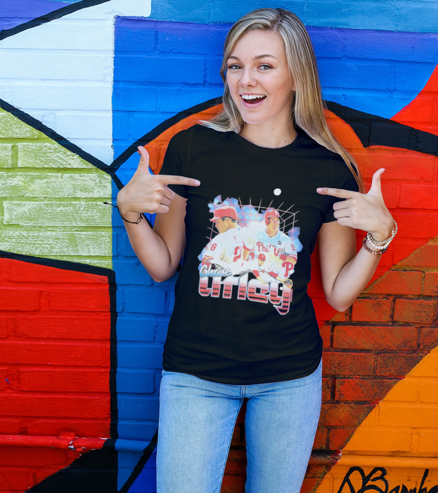 Chase Utley Philadelphia Phillies Baseball Icon 26 T-Shirt