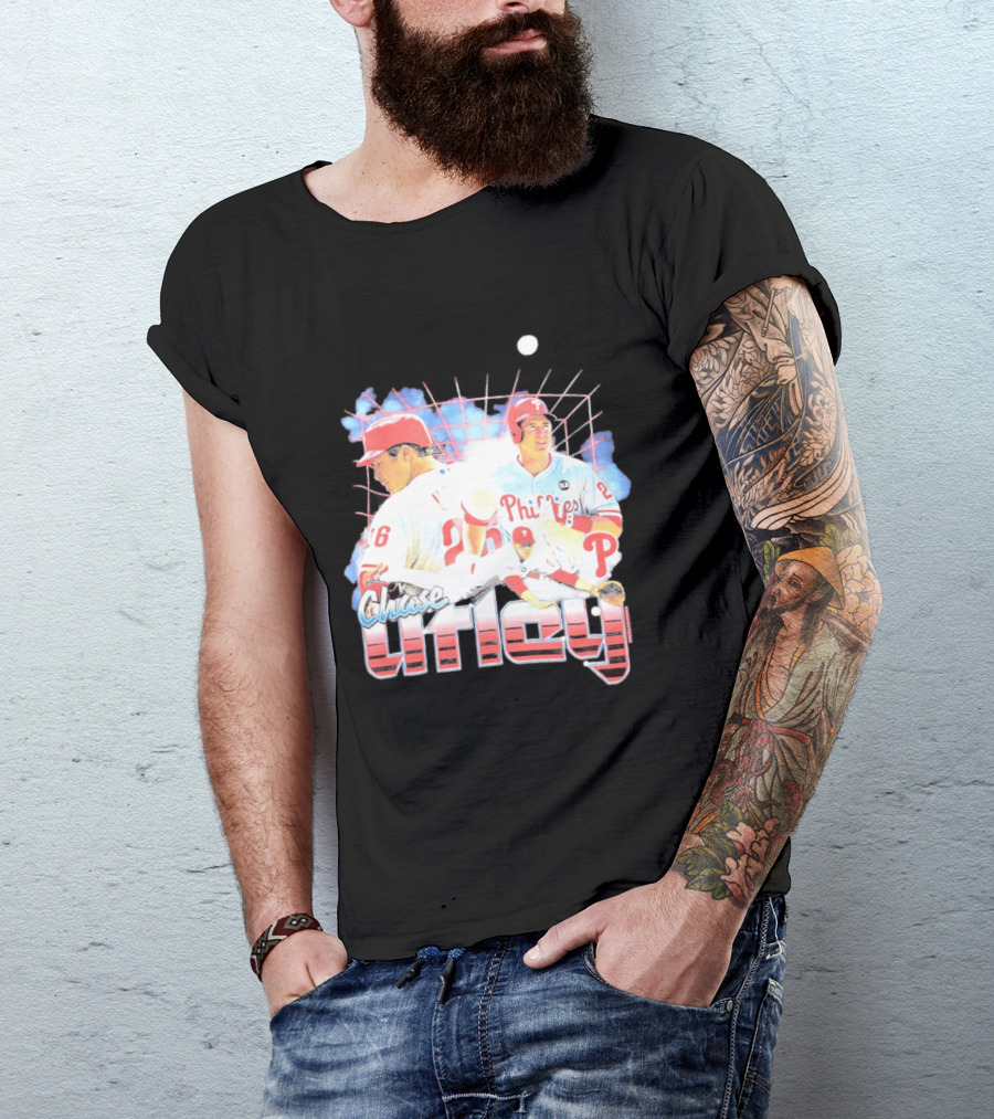 Chase Utley Philadelphia Phillies Baseball Icon 26 T-Shirt