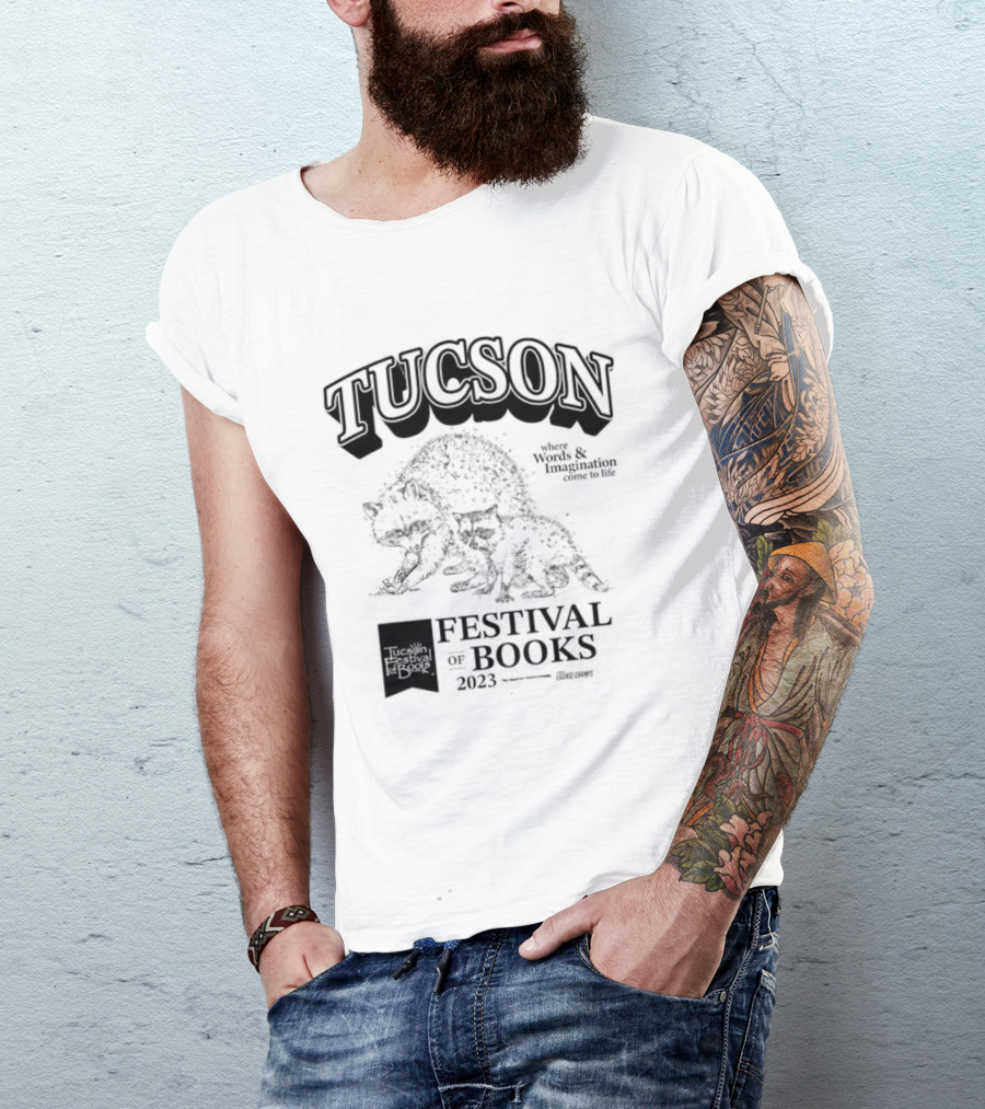 Tucson Festival Of Books Raccoon Viva Arizona T-Shirt