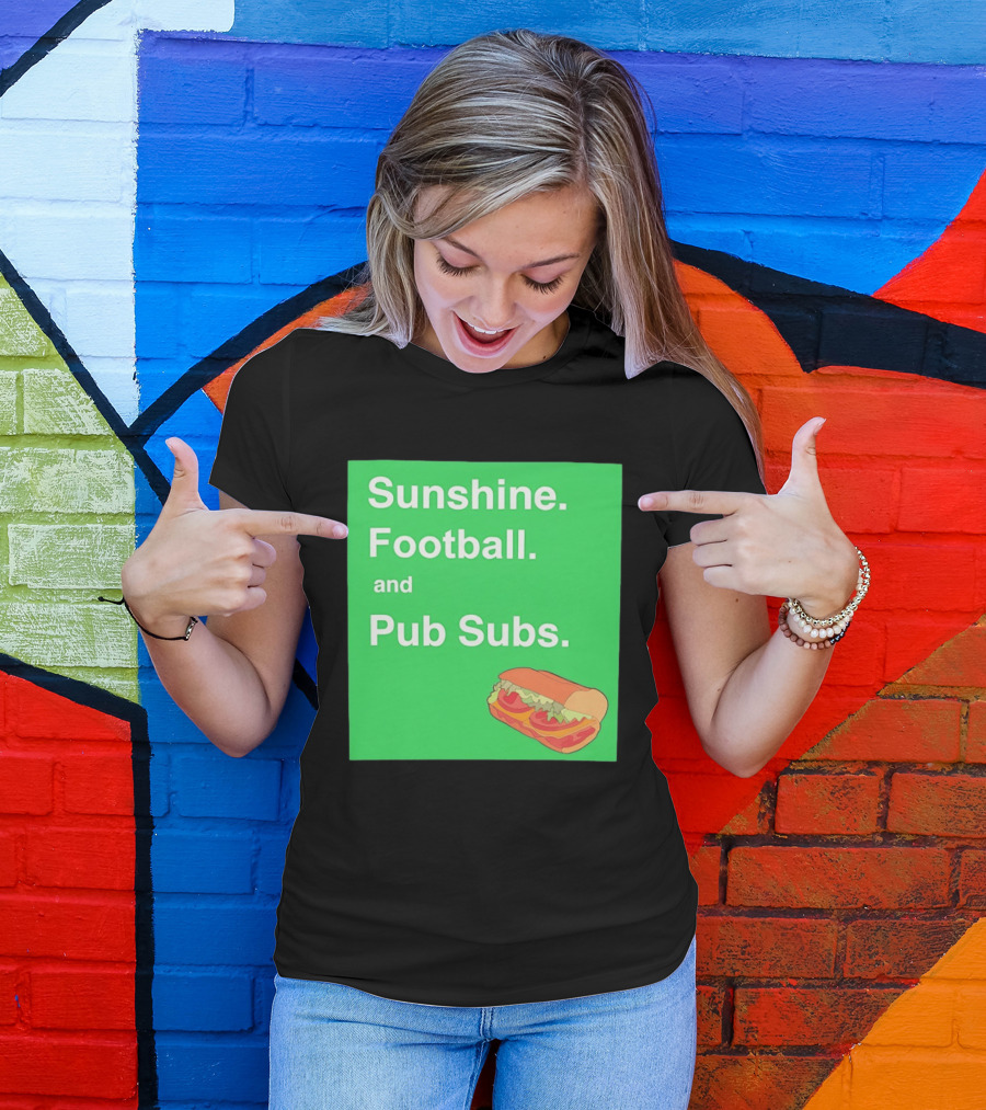 Sunshine Football And Pub Subs Nostalgic Vibes T-Shirt