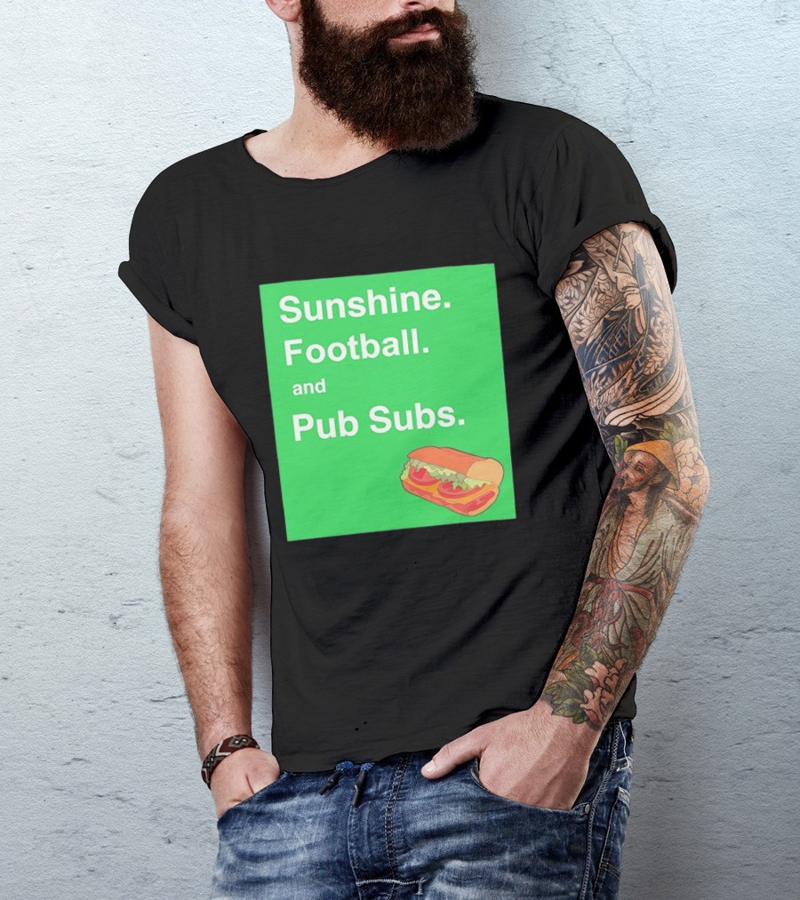 Sunshine Football And Pub Subs Nostalgic Vibes T-Shirt