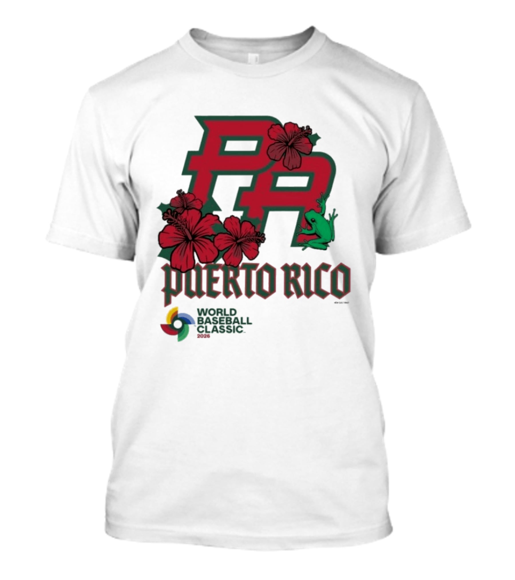 Puerto Rico 2026 World Baseball Classic Hibiscus Coqui T-Shirt