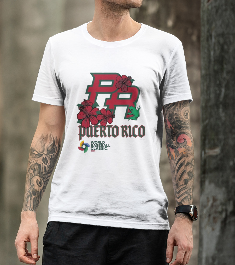 Puerto Rico 2026 World Baseball Classic Hibiscus Coqui T-Shirt