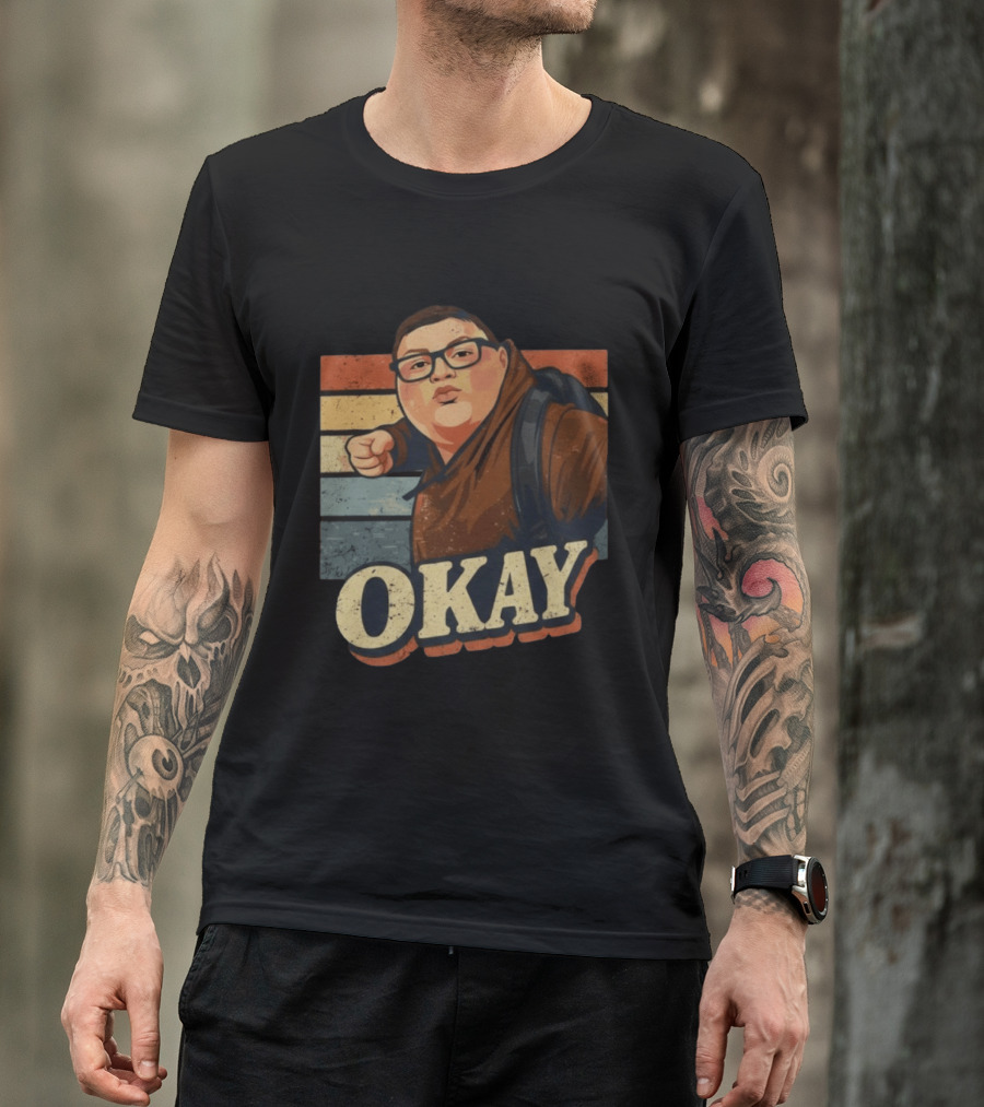 Okay Punch Meme Viral Reaction Brown Kid T-Shirt