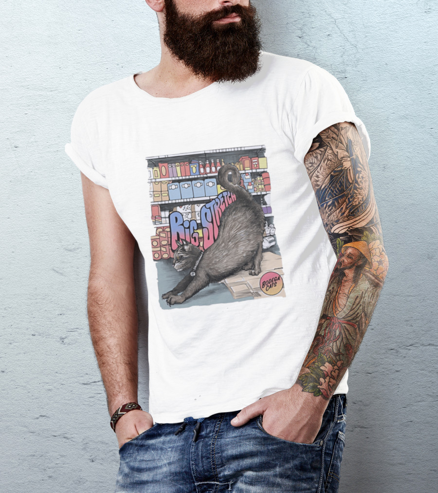 Big Stretch Bodega Cats Groceries Stack T-Shirt