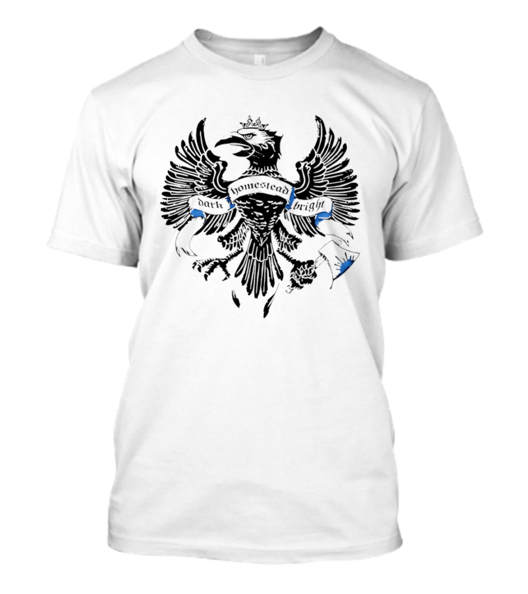 Dark Homestead Bright Eagle Crest Emblem Banner T-Shirt