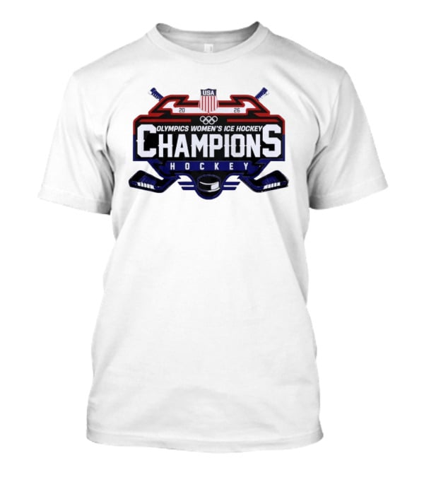 USA 2026 Olympics Women's Ice Hockey Champions Hockey T-Shirt