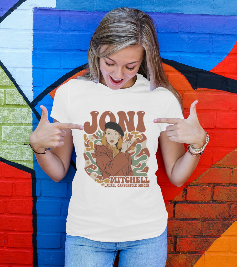 Joni Mitchell Laurel Canyon Folk Singer Iconic 70s T-Shirt