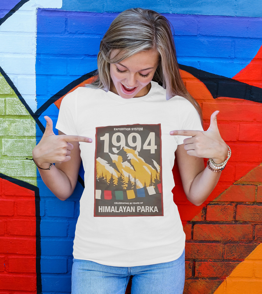 Expedition System 1994 Celebrating 30 Years Of Himalayan Parka Mountain Adventure T-Shirt