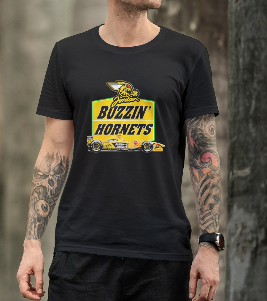 Buzzin' Hornets Jordan F1 En Honda Car T-Shirt