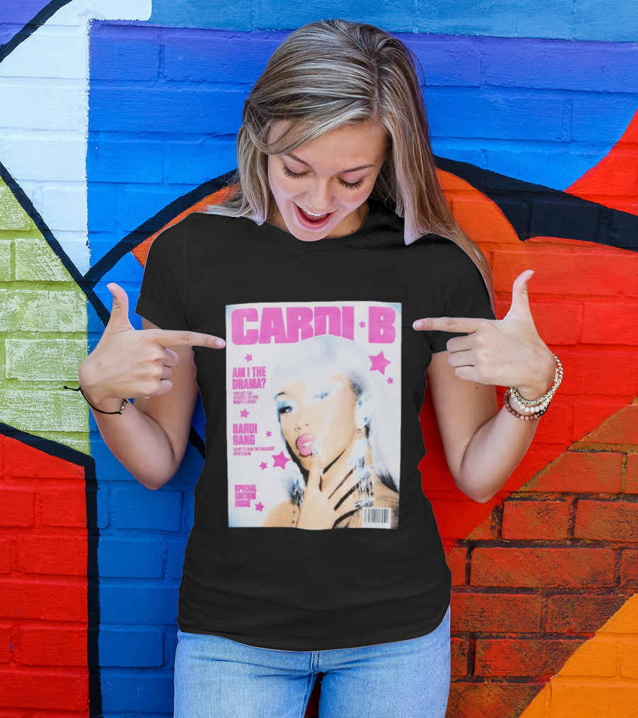 Cardi B Am I The Drama Special Edition Magazine Cover Bardi Gang T-Shirt