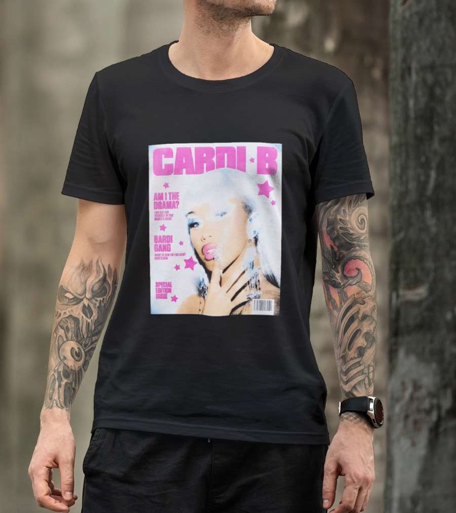 Cardi B Am I The Drama Special Edition Magazine Cover Bardi Gang T-Shirt