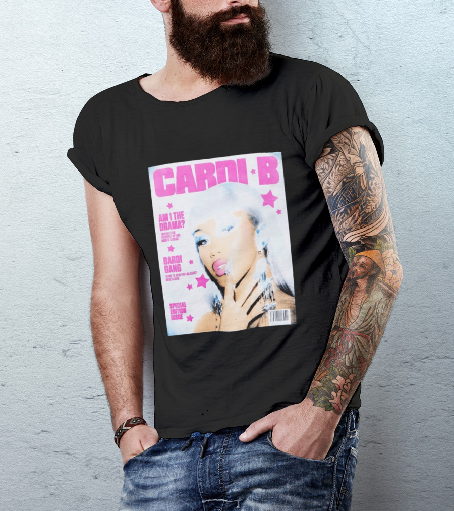 Cardi B Am I The Drama Special Edition Magazine Cover Bardi Gang T-Shirt