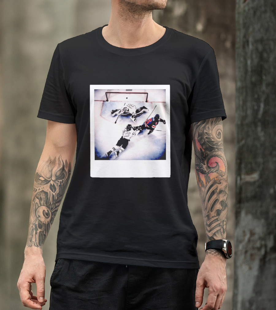 Women's Hockey USA Golden Goal Megan Keller Polaroid Picture T-Shirt