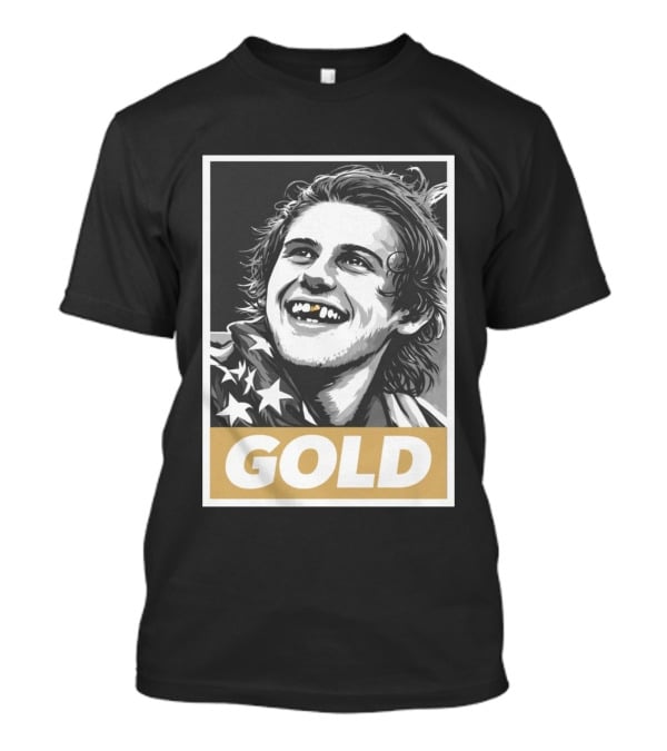 Jack Hughes Gold Medal Champion Olympic Legend Golden Smile T-Shirt