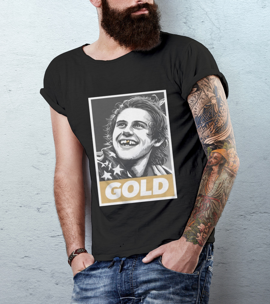 Jack Hughes Gold Medal Champion Olympic Legend Golden Smile T-Shirt