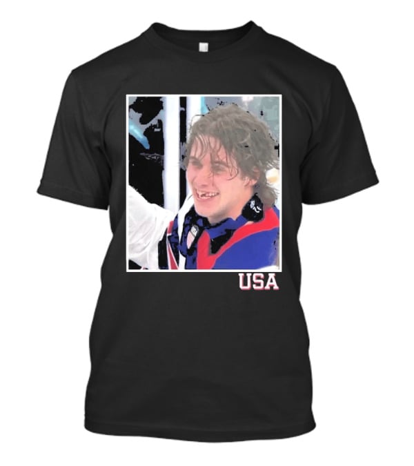 USA Hockey Jack Hughes Overtime Winner Celebration Moment T-Shirt