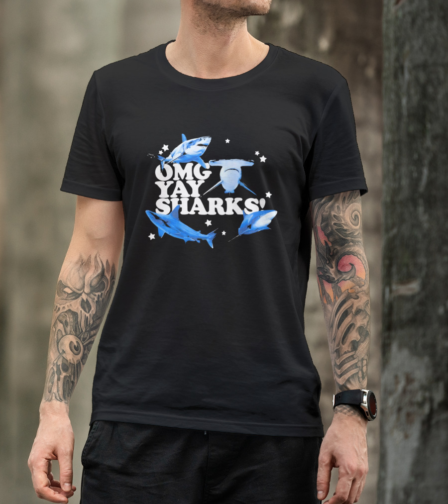 OMG Yay Sharks Exciting Ocean Adventure Enthusiasts T-Shirt